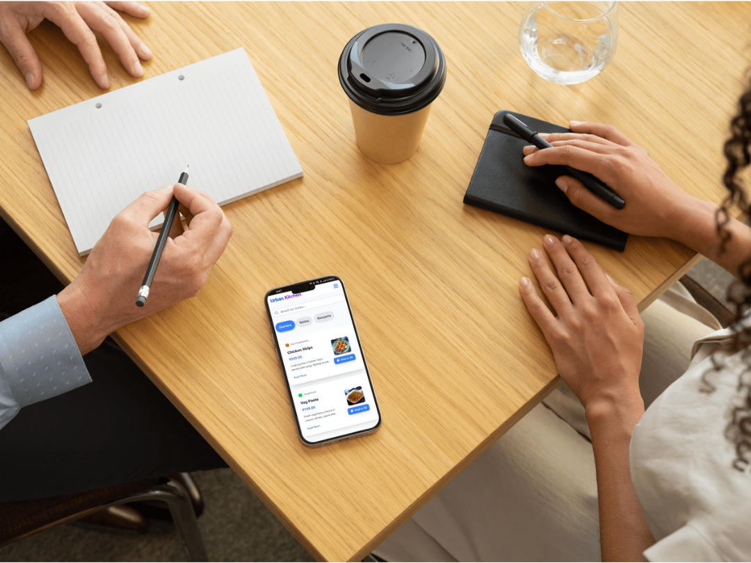 Light themed interactive menu